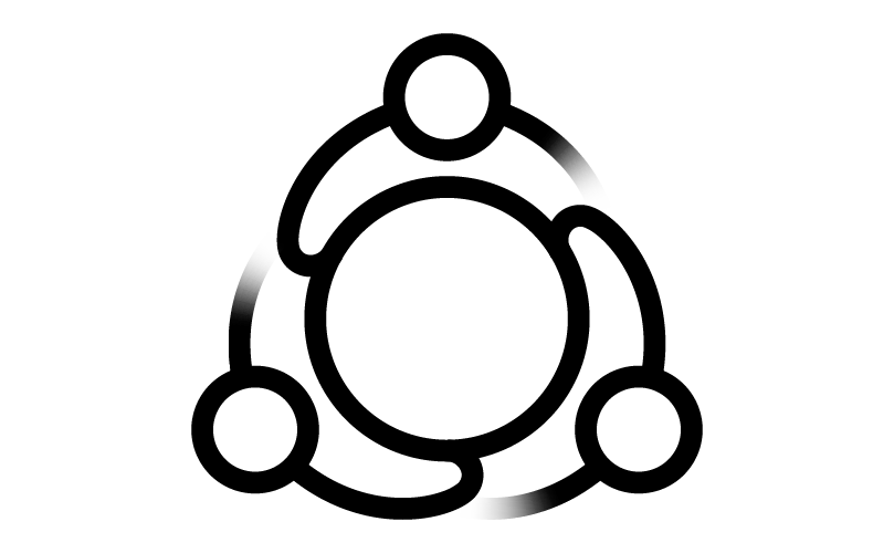 Icon of three people forming a circle